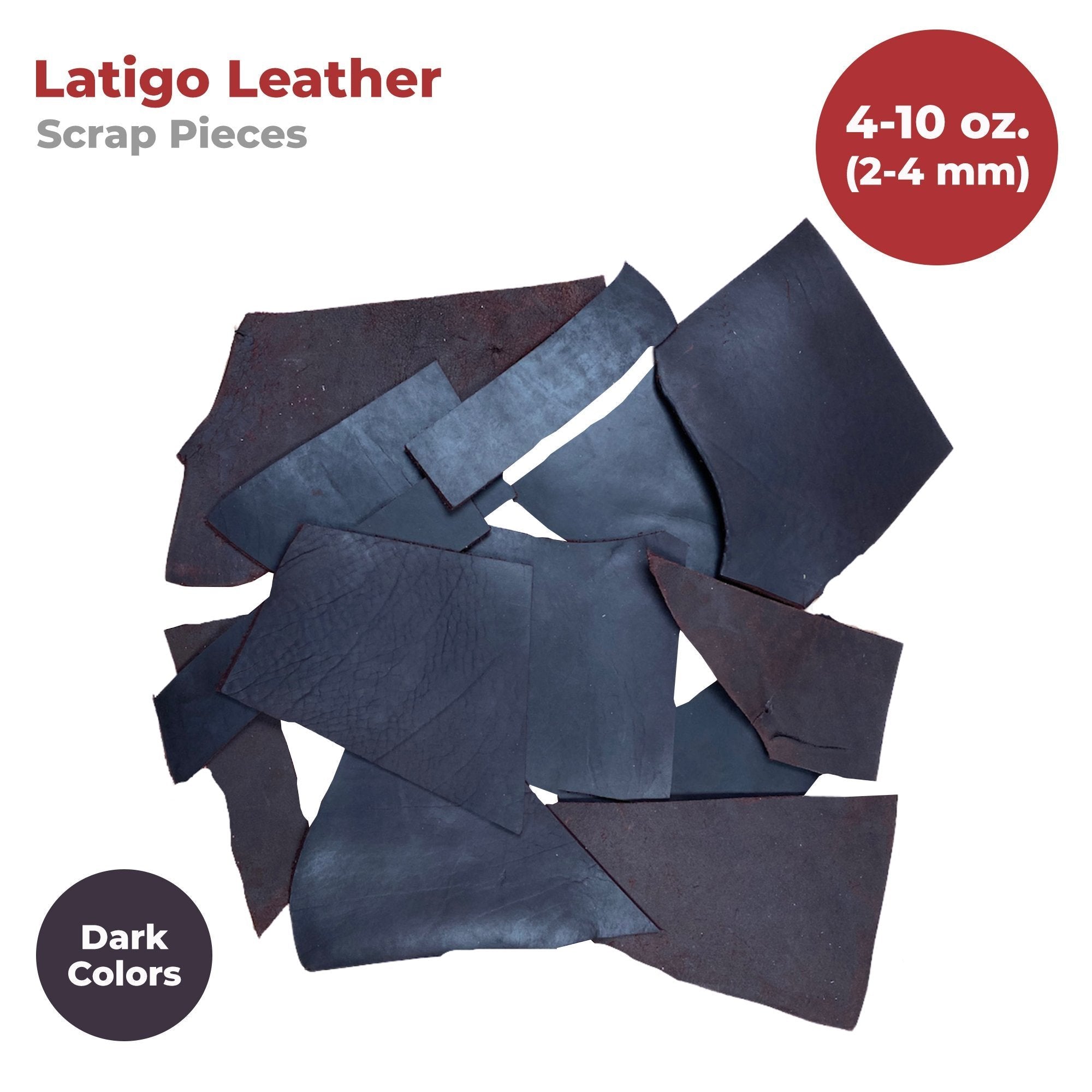 ELW Leather Scraps | Size: 25-50 LB | Genuine Cowhide Leather Remnants for Crafting, Ideal for DIY Leatherworking Projects Tooling, Holsters, Carving, Embossing, Stamping