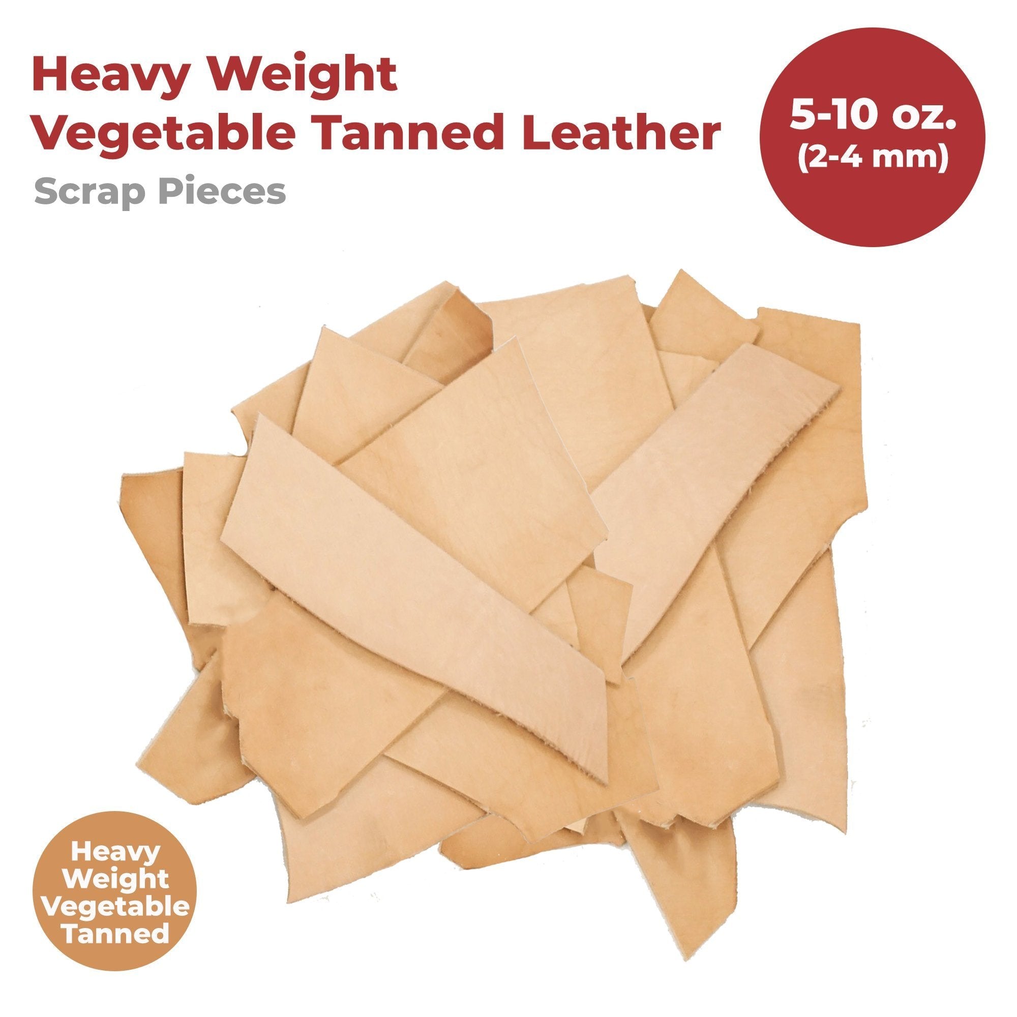 ELW Leather Scraps | Size: 25-50 LB | Genuine Cowhide Leather Remnants for Crafting, Ideal for DIY Leatherworking Projects Tooling, Holsters, Carving, Embossing, Stamping