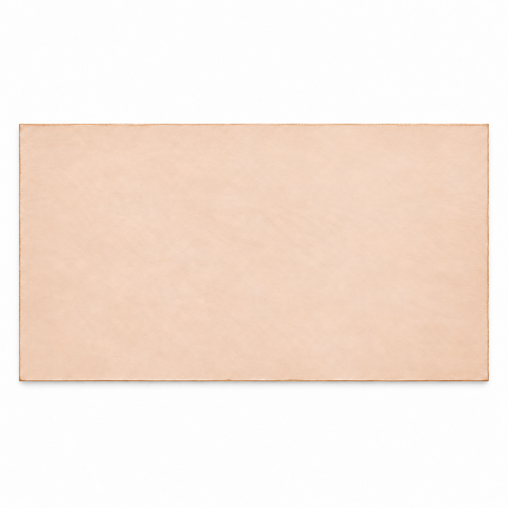 Natural vegetable-tanned leather, 10 by 18 inch precut sheet — AI-created product representation