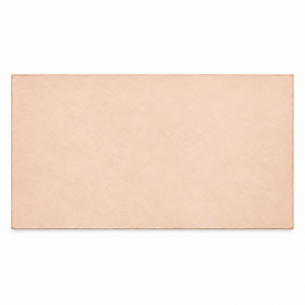 Natural vegetable-tanned leather, 10 by 18 inch precut sheet — AI-created product representation