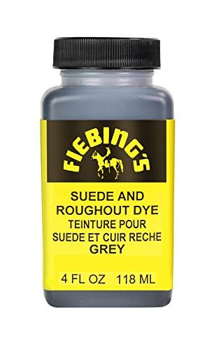 Fiebing's Suede Dye (4 oz) - Recolor, Brighten & Restore Suede & Roughout Leather Shoes, Furniture, Purse - Includes Wool Dauber for Easy Application - Flexible When Dry, Won't Crack or Peel