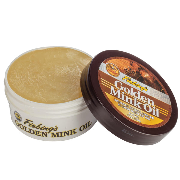 Fiebing's Golden Mink Oil for Leather Boots (2 Pack, 6 oz Each) - Leather Cleaner & Conditioner - Waterproof, Preserve, Soften All Smooth Leathercraft & Vinyl - Prevents Salt Stains On Couch, Purse