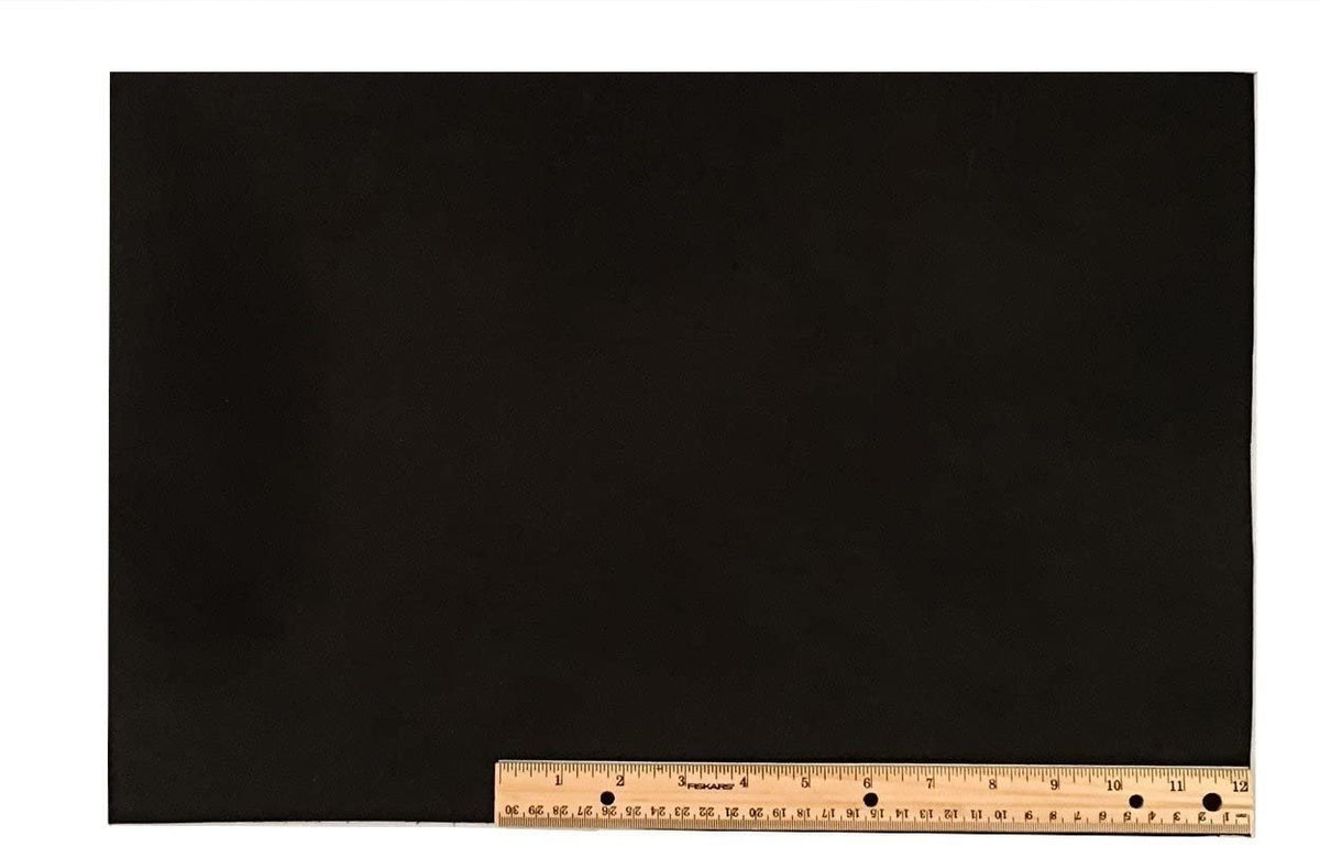 ELW Suede 2-5 oz (1.4-2mm) Lace Leather Piece Black Cowhide 12" X 18" Main image