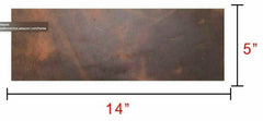 Full Grain Leather 5"x14" Set of 2 Tooling Crafts Cowhide 5/6oz (2.0mm) BROWN