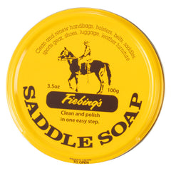 Fiebing's Yellow Saddle Soap for Leather (3.5 oz Tin) - Leather Cleaner & Conditioner to Soften, Protect & Restore Leathercraft - Leather Soap for Car Seat, Couch, Shoe, Purse, Boot, Bag, & Saddles