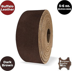 Buffalo Hide Leather 5-6 oz (2-2.4mm) Straps & Blank Belts 60" Length