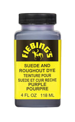 Fiebing's Black Suede Dye (4 oz) - Recolor, Brighten & Restore Suede & Roughout Leather Shoes, Furniture, Purse - Includes Wool Dauber for Easy Application - Flexible When Dry, Won't Crack or Peel