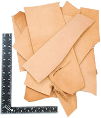 2 LB Leather Scrap Bags Lightweight to Heavy 4-10oz (2-3.6mm) Vegetable Tanned Leather Cowhide