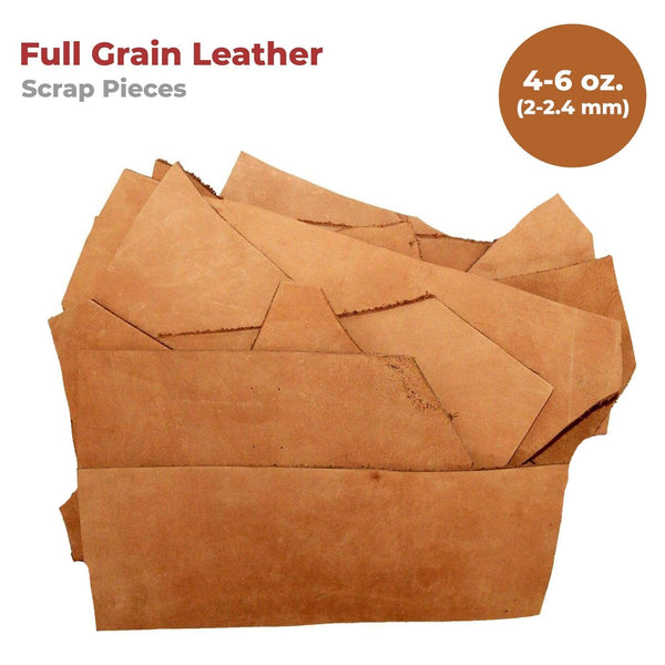 ELW Leather Scraps | Size: 1-100 LB | Genuine Cowhide Leather Remnants for Crafting, Ideal for DIY Leatherworking Projects Tooling, Holsters, Carving, Embossing, Stamping