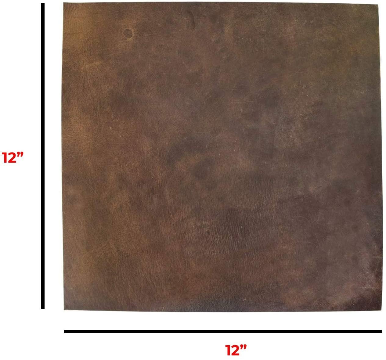 8-10 oz (3-4mm) Full Grain Leather Leather Square for Crafting, Tooling, Repair Projects (12" x 12")| Heavy Weight |  Bourbon Brown Secondary image