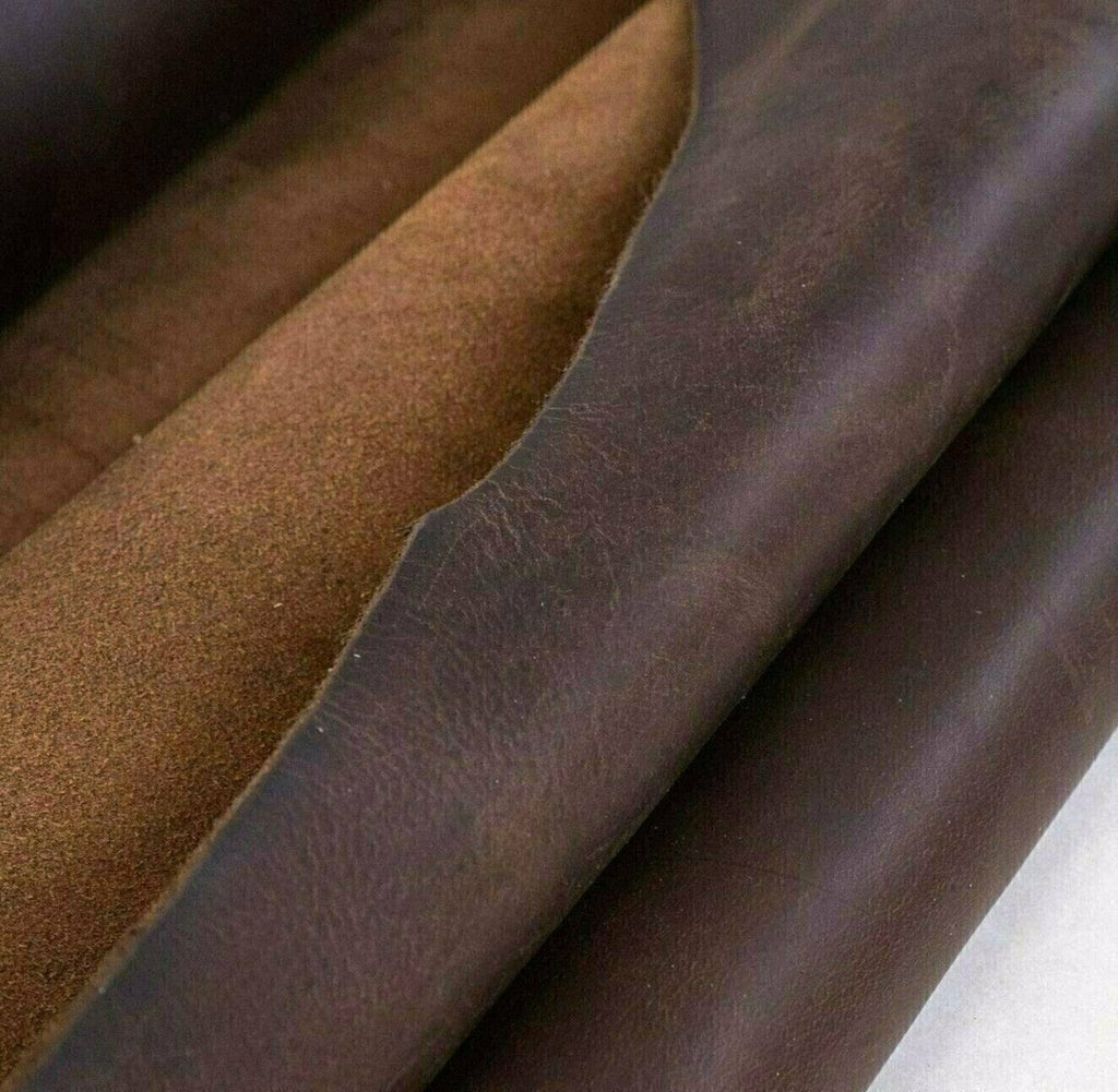 Import Tooling Leather Square 30"x48" 2.0mm 5/6oz Thick Full Grain Cowhide Brown