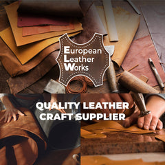 European Leather Work 9-10 oz. (3.6-4mm) Oil-Tanned Leather Scraps Bourbon Brown Cowhide Full Grain Leather for Tooling, Accessories, Jewelry, Crafting, and DIY Projects