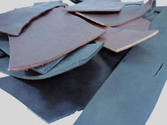 European Leather Works 1lbs Leather Wallet Making Scrap Bags (Black and Burgundy Latigo)