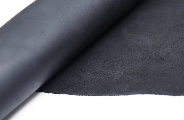5-6 oz. (2-2.4mm) Full Grain Leather Cowhide | 24"×24" Black Charcoal