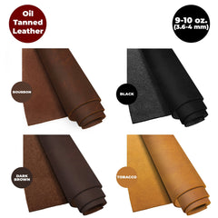 ELW 9-10 oz (3.6-4mm)  Heavy Weight Oil Tanned Cowhide Full Grain Leather for Tooling, Holsters, Knife Sheaf, Carving, Embossing, Stamping, Collar, Leash, Crafting