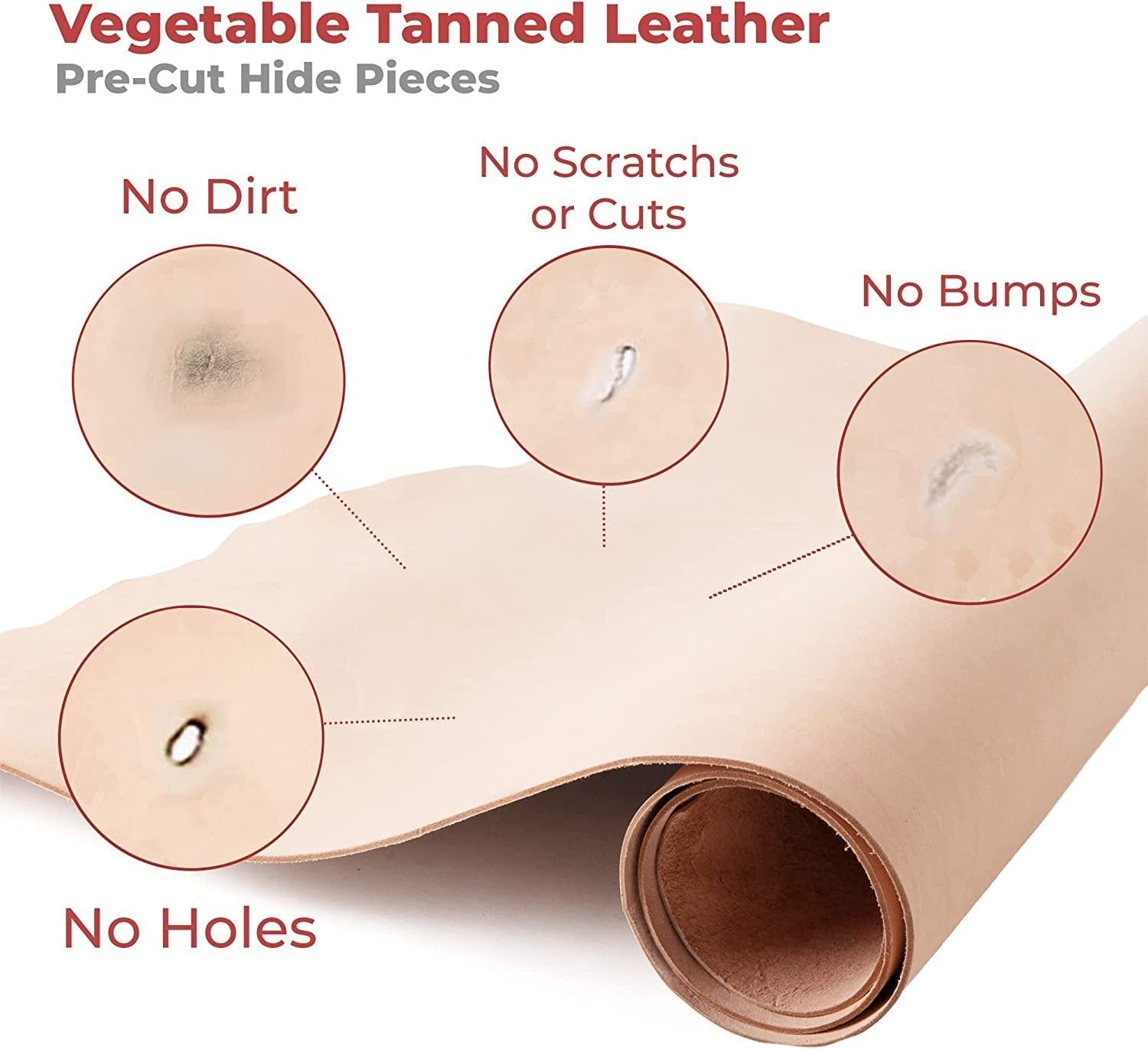 European Leather Works Vegetable Tanned 8-9 oz (3.2-3.6mm) | Size 14-16 SQ FT | Full Grain Import Cowhide Leather Side - Perfect for Tooling, Molding, Engraving, Dyeing, & Stamping