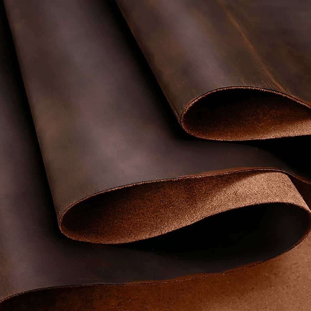 5-6 oz (2-2.4mm) Sable Brown Cowhide  Leather - Full Grain - Pre-Cut Sizes & Hides