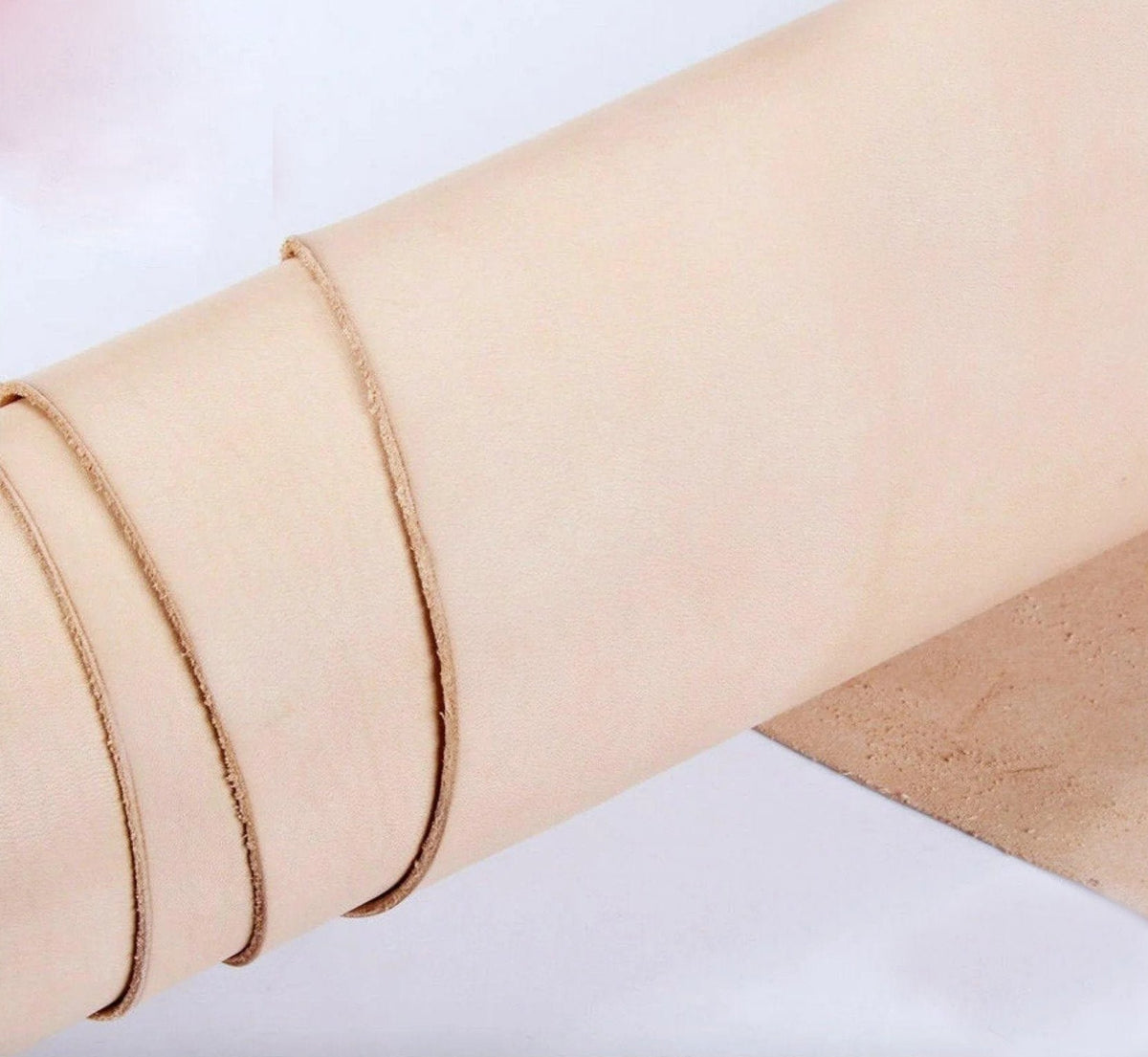 ELW Veg Tanned Leather Shoulder 2/3 oz. (.8-1.2mm) Light Weight 100% Natural Full Grain Leather Tooling Craft Lining Repair Projects Various Sizes: Main image