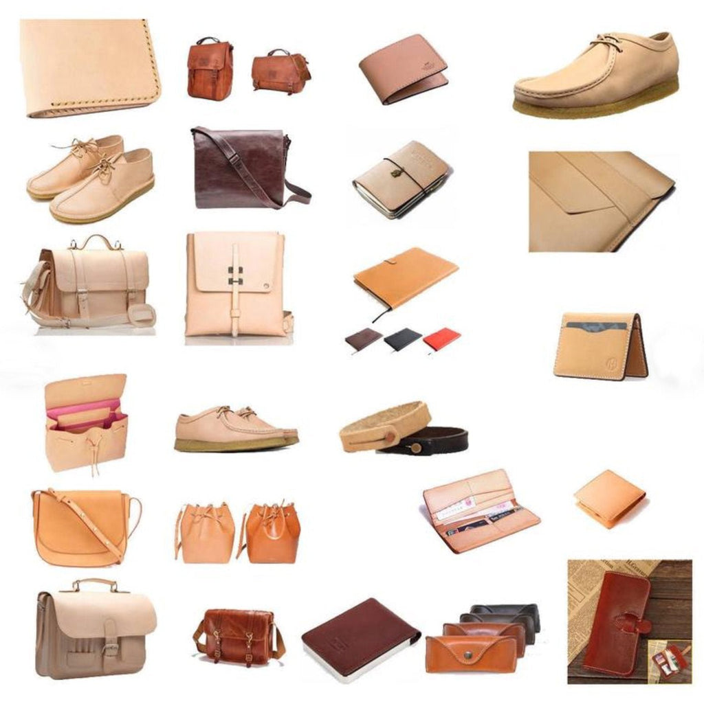 3/4 oz. (1.2-1.6 mm) Veg Tan Full Grain Leather Cowhide Pre-Cut Pieces  - Import AA Grade Tooling Leather Hide - Vegetable Tanned Leather for Tooling, Carving, Molding, Dyeing