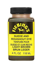 Fiebing's Black Suede Dye (4 oz) - Recolor, Brighten & Restore Suede & Roughout Leather Shoes, Furniture, Purse - Includes Wool Dauber for Easy Application - Flexible When Dry, Won't Crack or Peel