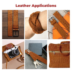 ELW Genuine American Leather Bison 8-9 oz (3.2-3.4mm) Thickness 72" Length Straps, Belts, Strips  Full Grain Hide DIY Craft Projects, Bag, Chap, Moccasins, Jewelry, Wrapping