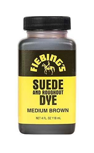 Fiebing's Suede Dye (4 oz) - Recolor, Brighten & Restore Suede & Roughout Leather Shoes, Furniture, Purse - Includes Wool Dauber for Easy Application - Flexible When Dry, Won't Crack or Peel