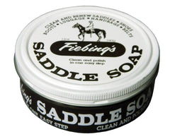 Fiebing's White Saddle Soap for Leather (12 oz Tin) - Leather Cleaner & Conditioner to Soften, Protect & Restore Leathercraft - Leather Soap for Car Seat, Couch, Shoe, Purse, Boot, Bag, & Saddles