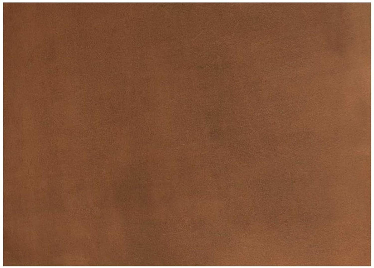 4-6 oz. (1.8-2.4mm) Bourbon Brown Full Grain Leather 16"×18" - Natural Cowhide for Crafts, Wallets, Tooling & Projects