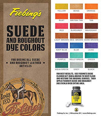 Fiebing's Black Suede Dye (4 oz) - Recolor, Brighten & Restore Suede & Roughout Leather Shoes, Furniture, Purse - Includes Wool Dauber for Easy Application - Flexible When Dry, Won't Crack or Peel