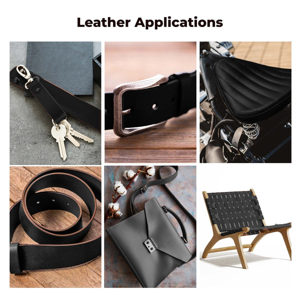 Black 5/6 oz. (2mm) Tooling Leather Belt/Strip/Straps 1/2"-4" Wide, 84" Length, Natural Cowhide Leathercraft Projects