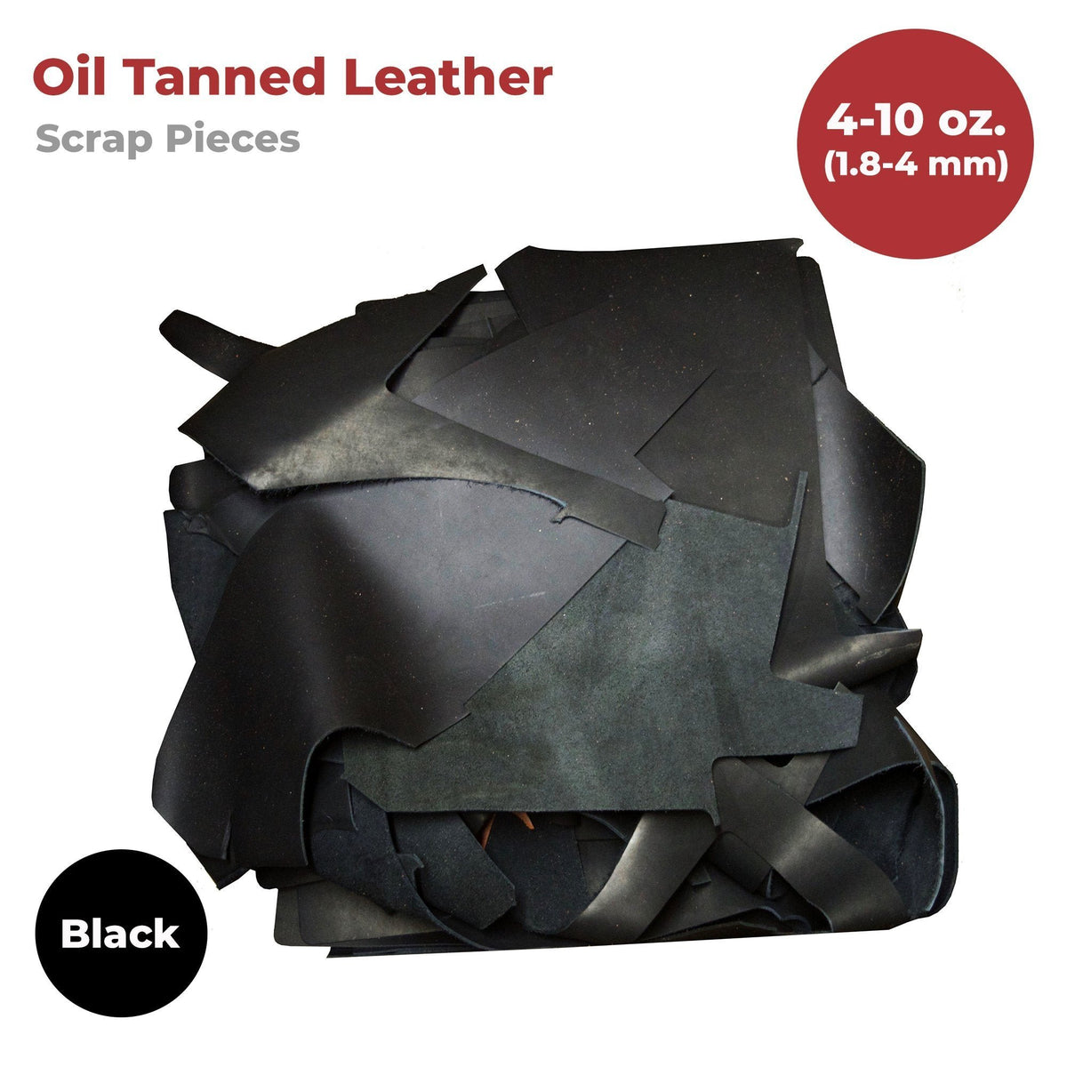 ELW Leather Scraps | Size: 1-6 LB | Genuine Cowhide Leather Remnants for Crafting, Ideal for DIY Leatherworking Projects Tooling, Holsters, Carving, Embossing, Stamping Main image