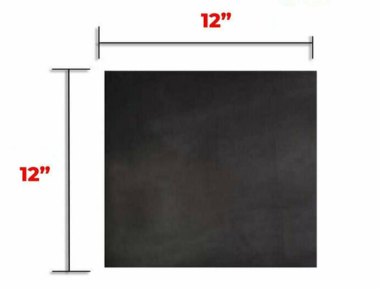 Tooling Leather Full Grain 100% Cowhide Leather Piece 12"x12" 2.0mm 5/6oz BLACK