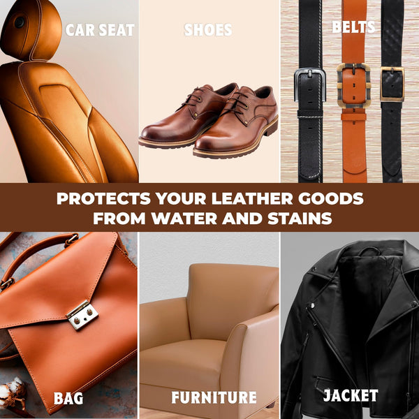 Waterproofing Spray - All Natural Non-Toxic Leather Shoe Suede Protector Spray - European Leather Care - Made in USA