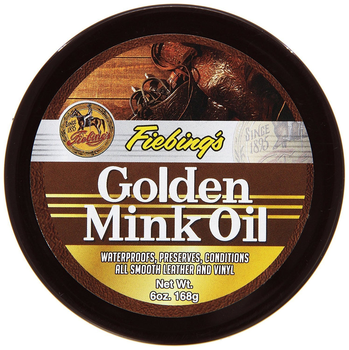 Fiebing's Golden Mink Oil Leather Preserver, 6 oz (2 Pack) Main image