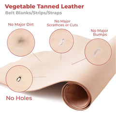 5-8 oz (2-3mm) Vegetable Tanned Leather Craftsmen Cut Tooling Leather Cowhide Full Grain Leather