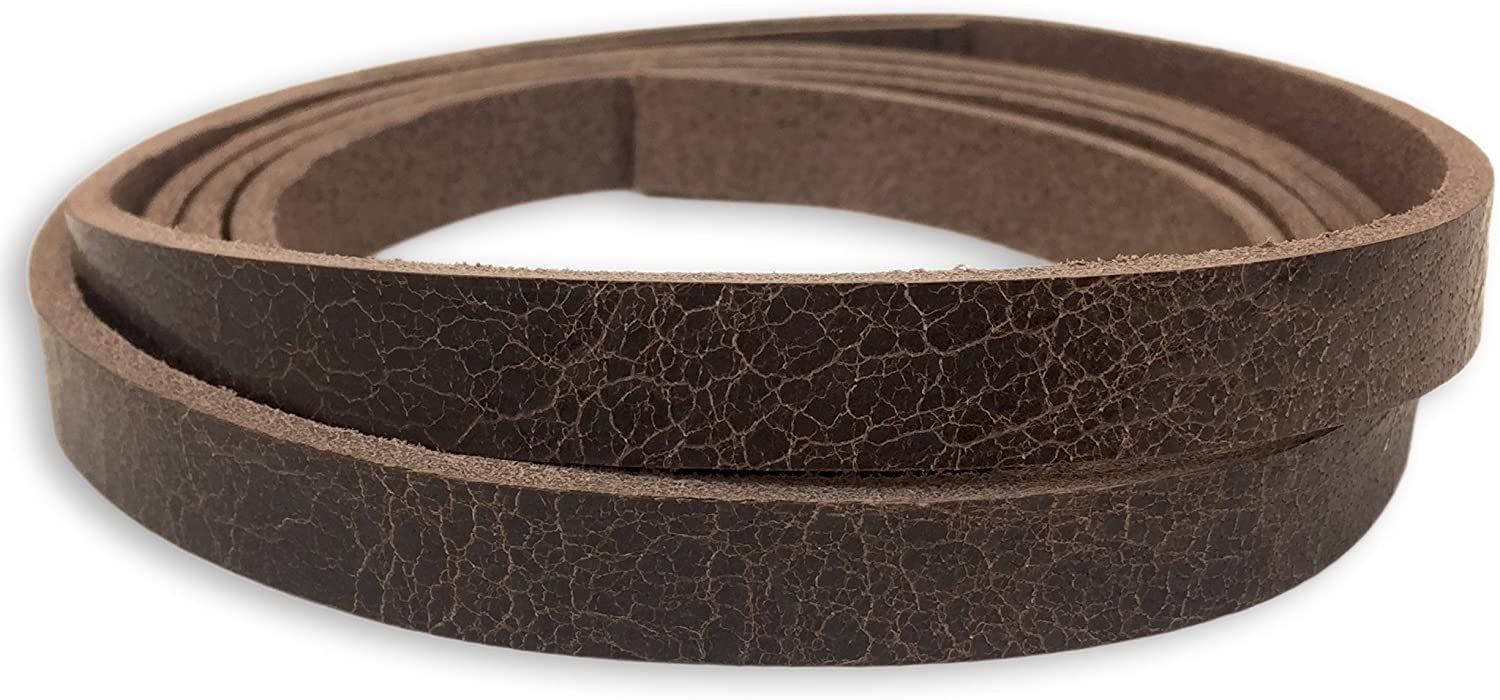 European Leather Works Buffalo Leather Strips (3/4", Antique Mahogany)