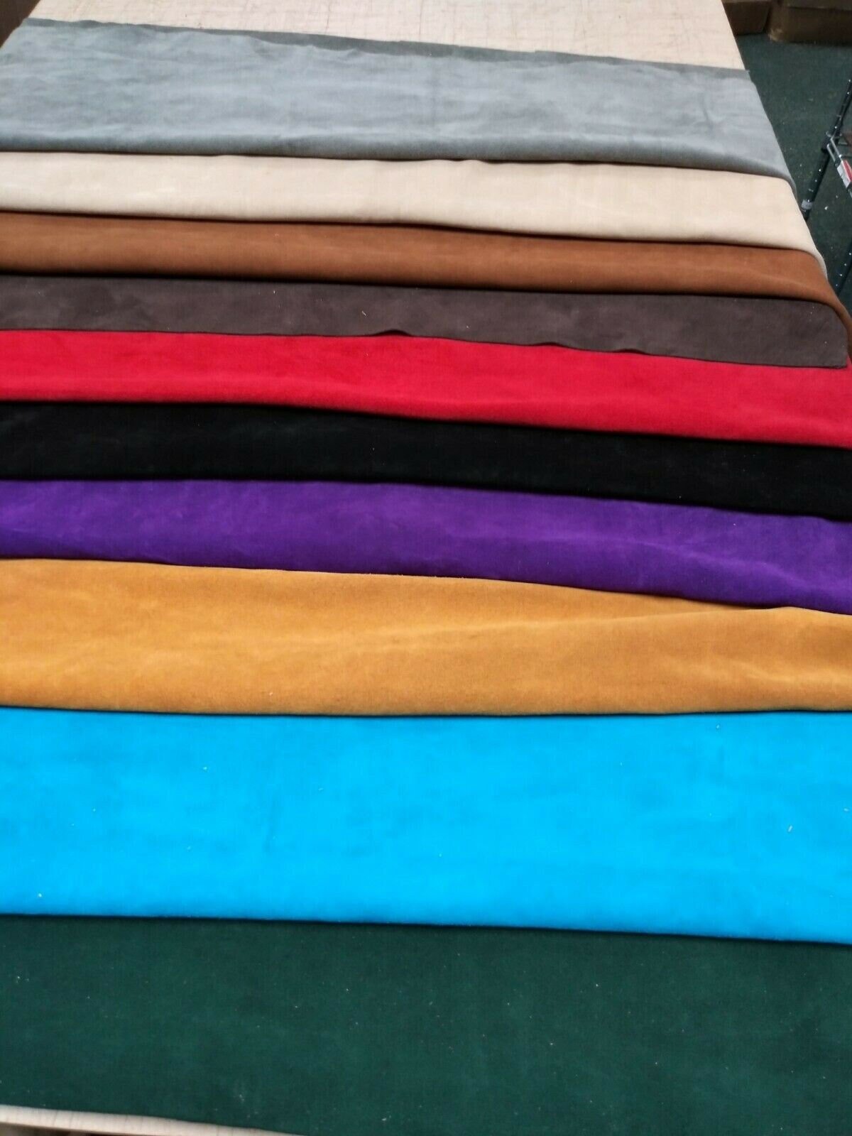 ELW 2-4 oz (1.2-1.8mm) Scrap Suede Leather Cowhide for Crafts/Tooling/Workshop Assorted Colors & Sizes Secondary image
