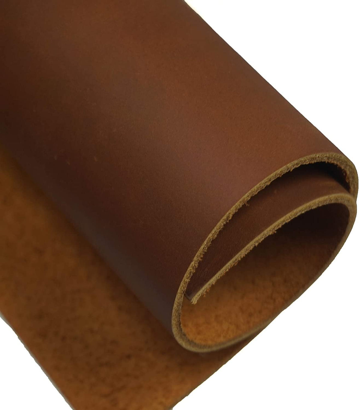 Brown Tooling Leather Square 5-6 oz. (2.0-2.4mm) Thickness Size 12"x48" Cowhide Leather for Crafts Tooling Sewing Hobby Workshop Crafting Main image