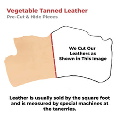 11-15 oz (4-6mm) Vegetable Tanned Leather Craftsmen Cut Tooling Leather Cowhide Full Grain Leather