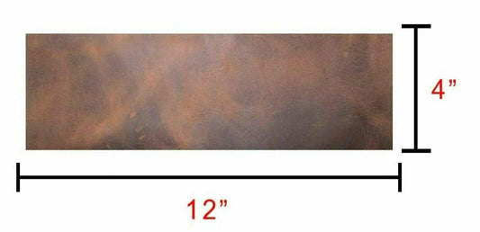 Full Grain Leather 4"x12" Set of 3 Tooling Crafts Cowhide 5/6oz (2.0mm) BROWN