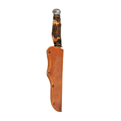 ELW Full Grain Leather Mora Knife Sheath with Belt Loop - Protect Fixed Blade Knives for Outdoor Hunting, Bushcraft Camping, Hiking, BBQ, & Outdoor Activities