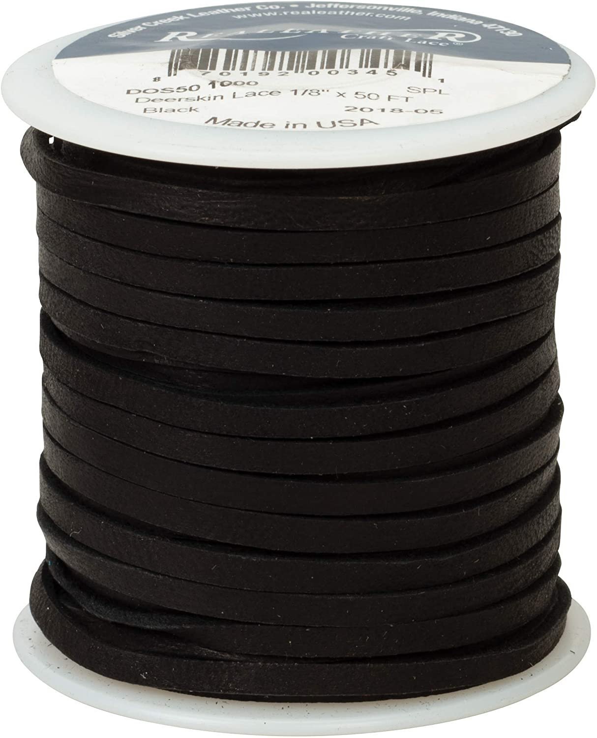 Realeather Deerskin Leather Lace | Size 1/8" x 50' (3.2mm x 15.24m) | 2/3 oz Thickness (.8-1.2mm) Secondary image