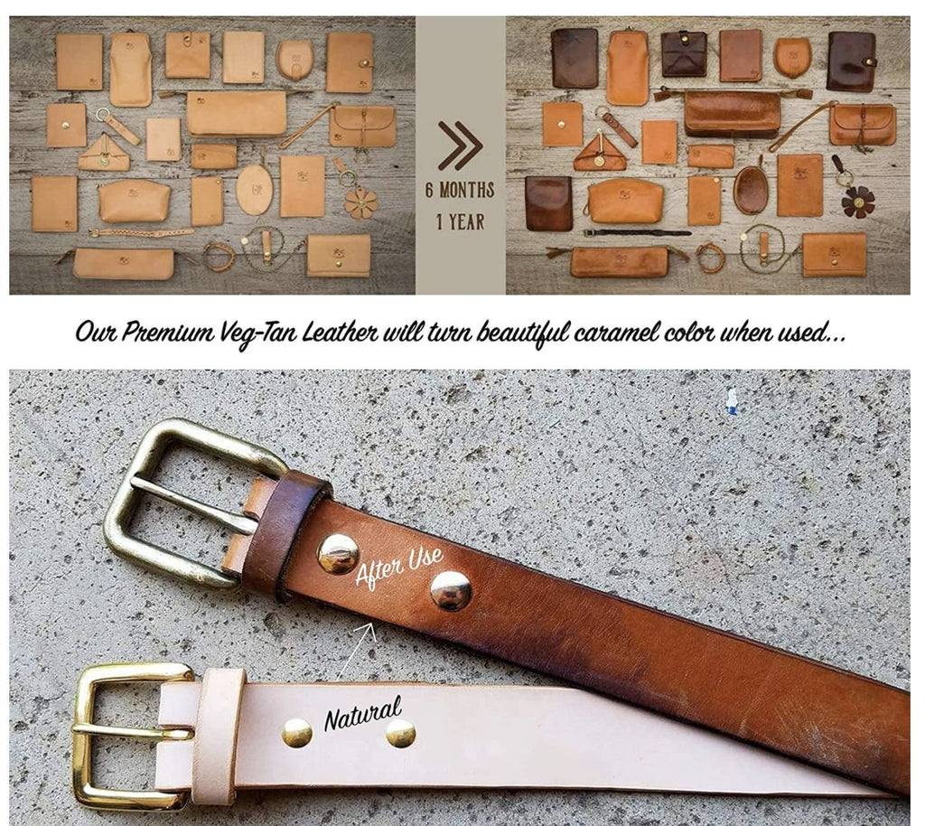 3/4 oz. (1.2-1.6 mm) Veg Tan Full Grain Leather Cowhide Pre-Cut Pieces  - Import AA Grade Tooling Leather Hide - Vegetable Tanned Leather for Tooling, Carving, Molding, Dyeing