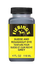 Fiebing's Black Suede Dye (4 oz) - Recolor, Brighten & Restore Suede & Roughout Leather Shoes, Furniture, Purse - Includes Wool Dauber for Easy Application - Flexible When Dry, Won't Crack or Peel