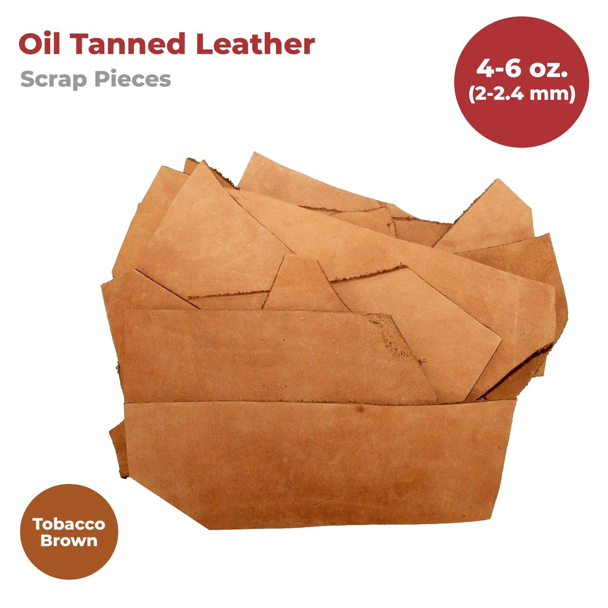 ELW Leather Scraps | Size: 1-100 LB | Genuine Cowhide Leather Remnants for Crafting, Ideal for DIY Leatherworking Projects Tooling, Holsters, Carving, Embossing, Stamping
