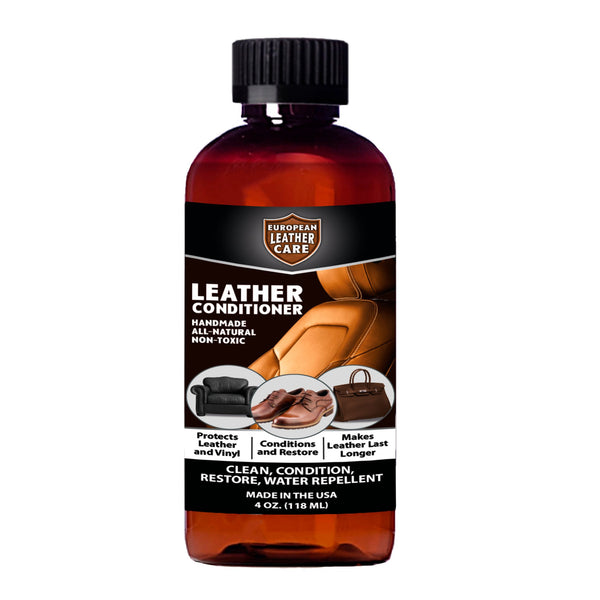 Leather Conditioner - All Natural Non Toxic Ingredients -  European Leather Care - Made in USA