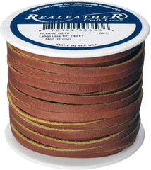 Realeather Latigo Lace Spool, 1/8"x50', Medium Brown