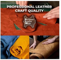 ELW Chap Splits Suede 4-5 oz (1.6-2mm) Pre-Cut Piece - Split Leather Cowhide - Prime AB Grade Quality - Perfect For Auto, Garments, Chaps, Bags, Vest, Aprons, Saddles, Moccasins