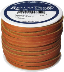 Realeather Latigo Lace Spool, 1/8"x50', Medium Brown