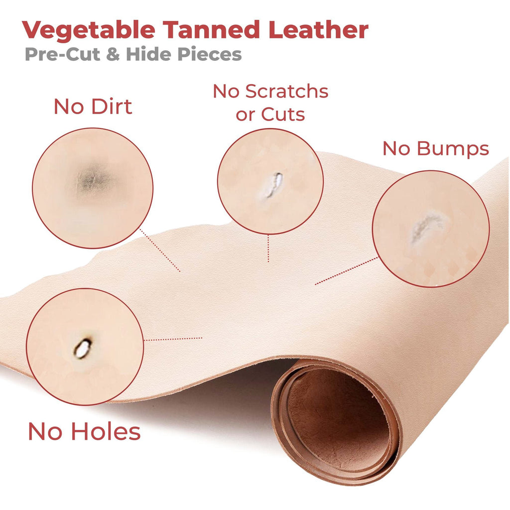 9-10 oz. (3.6-4 mm) ELW Vegetable Tanned Cowhide Full Grain Import Tooling Leather Belt Blanks, Straps/Strip 50" to 94" Lengths